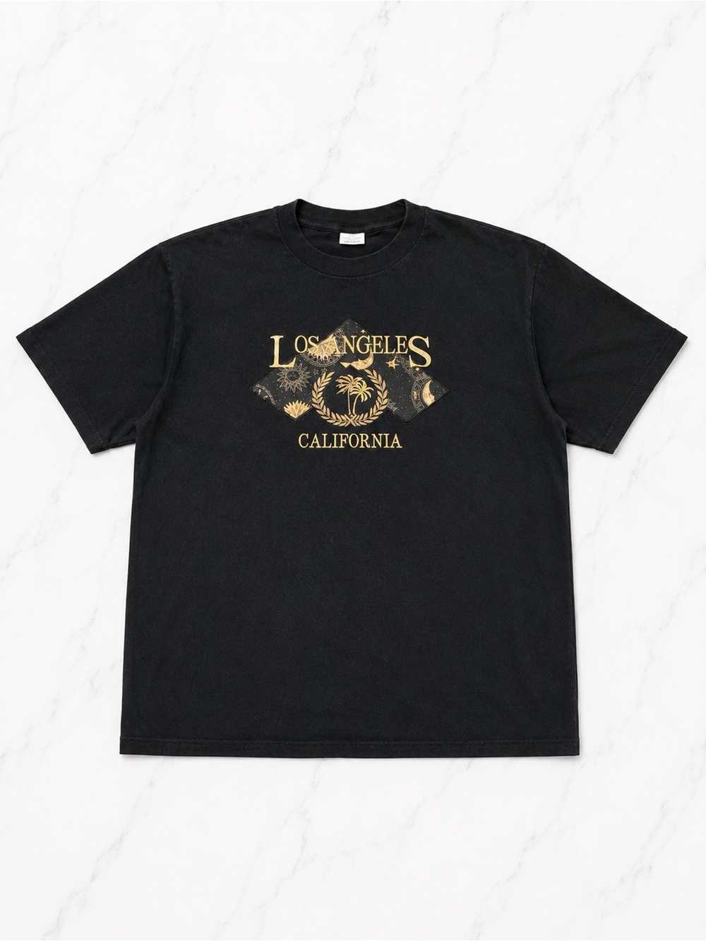 Los Angeles California Graphic Tee - Black
